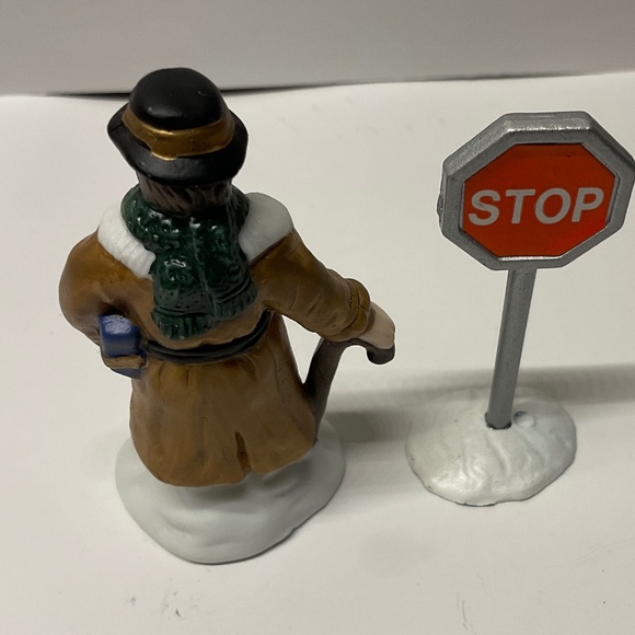 Christmas Village Accessories Set – Lighted Sleigh, Street Signs, Figurine - Picture 2 of 5